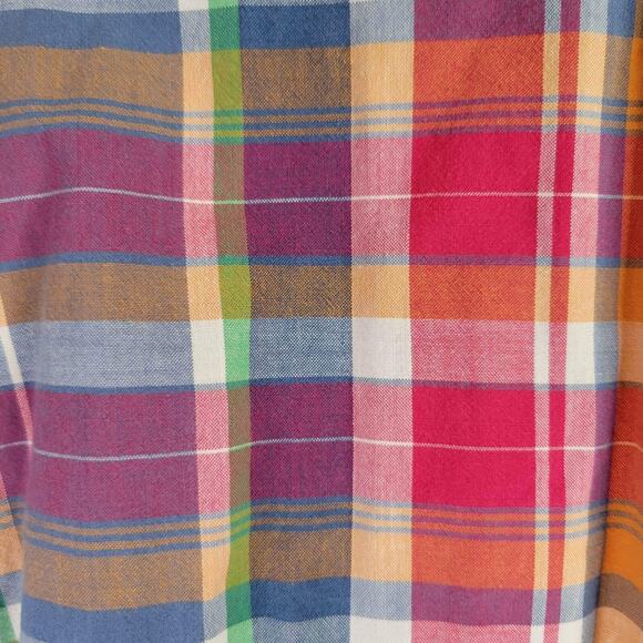 Polo Ralph Lauren Shirt Men's Blake Madras Plaid Short Sleeve Button Down Large - Picture 7 of 9